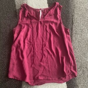 Lauren Conrad burgundy sleeveless top